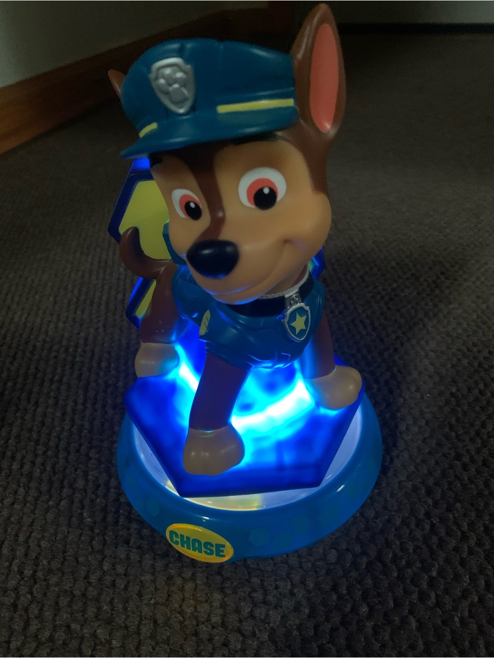 Paw Patrol Chase Light-Up Figure - Blue and Brown